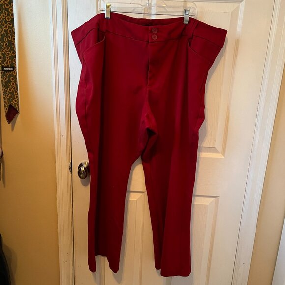 Torrid Studio by Torrid Womens Slacks Pants Plus Size Size 30R Red Comfy Stretch - Picture 4 of 5